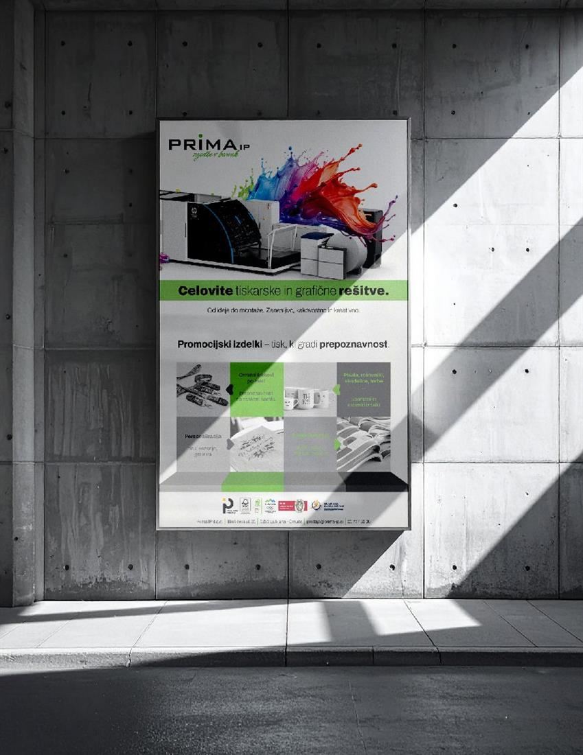 Plakat Prima IP v okvirju