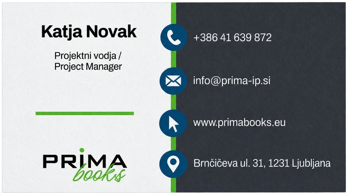Standardna vizitka Prima books