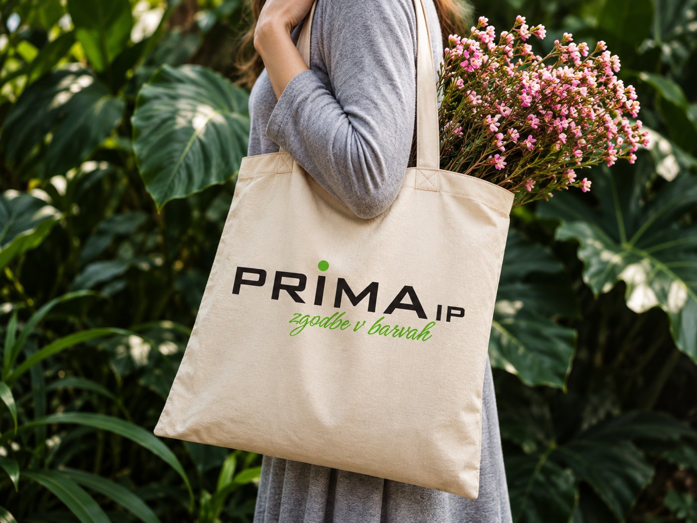 Bombažna vrečka z logotipom Prima IP